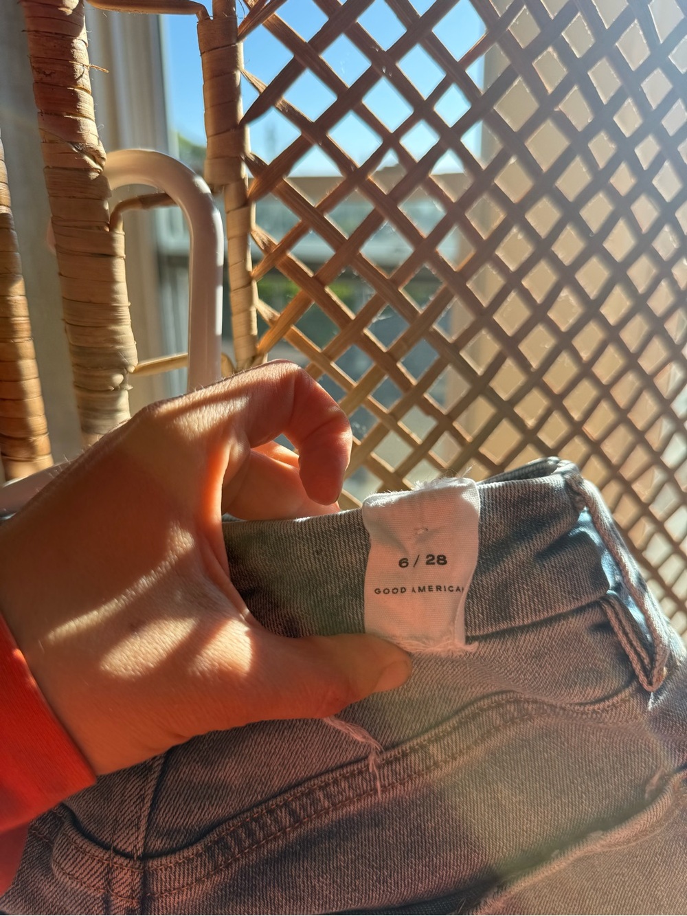 Good American Washed Light Blue Denim Jeans